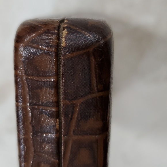 Vintage Gillette shaving kit alligator look brown case - Picture 4 of 16